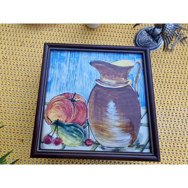 6 Vintage Spanish Ceramic Tiles - Enma Workshop 1960s
