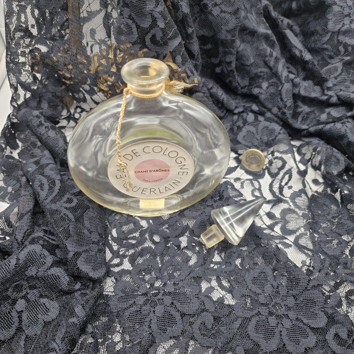 Bottiglia Vuota Profumo Vintage, Guerlain Chant d'Arômes Flacon Montre Vetro, 200 ml, Flacone da Collezione Anni 1970 Arredo Ba…