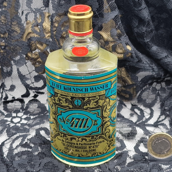 Colonia Vintage 4711 Echt Kölnisch Wasser, Juego de Miniaturas y Botellas Grandes de Alemania 1970 1990, Botella de Perfume de…