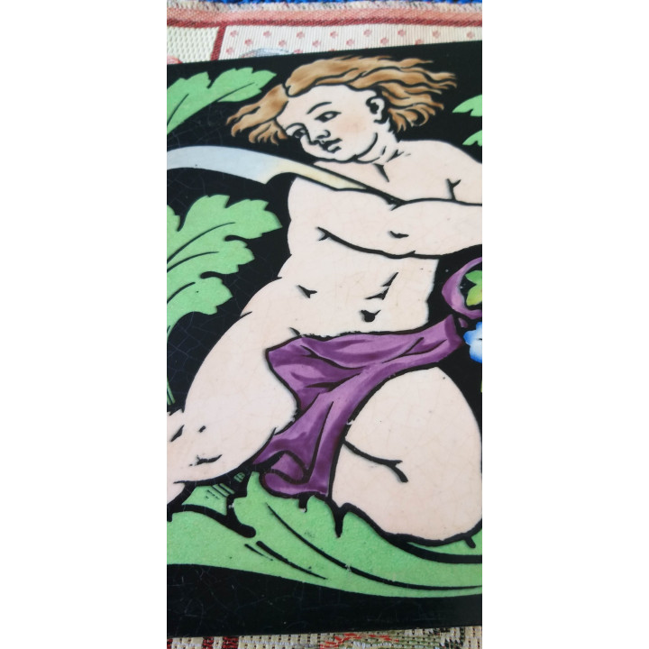 Minton's China Works Victorian Cherub Ceramic Tiles