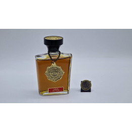 Vintage Woda Kolońska Max Factor Royal Regiment 1970, Męskie Perfumy Kolekcjonerskie w Szklanej Butelce z Medalionem i Łańcuszk…