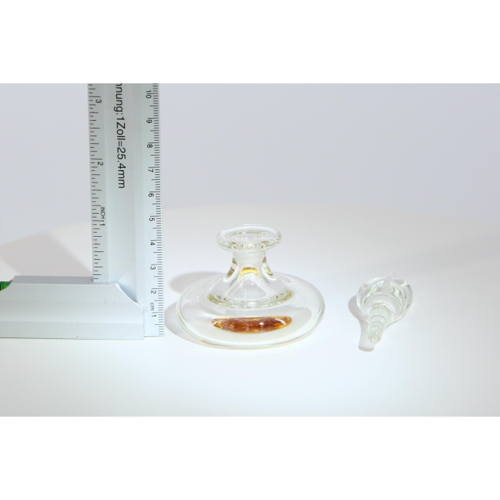 Vintage mondgeblazen glazen parfumfles jaren 90