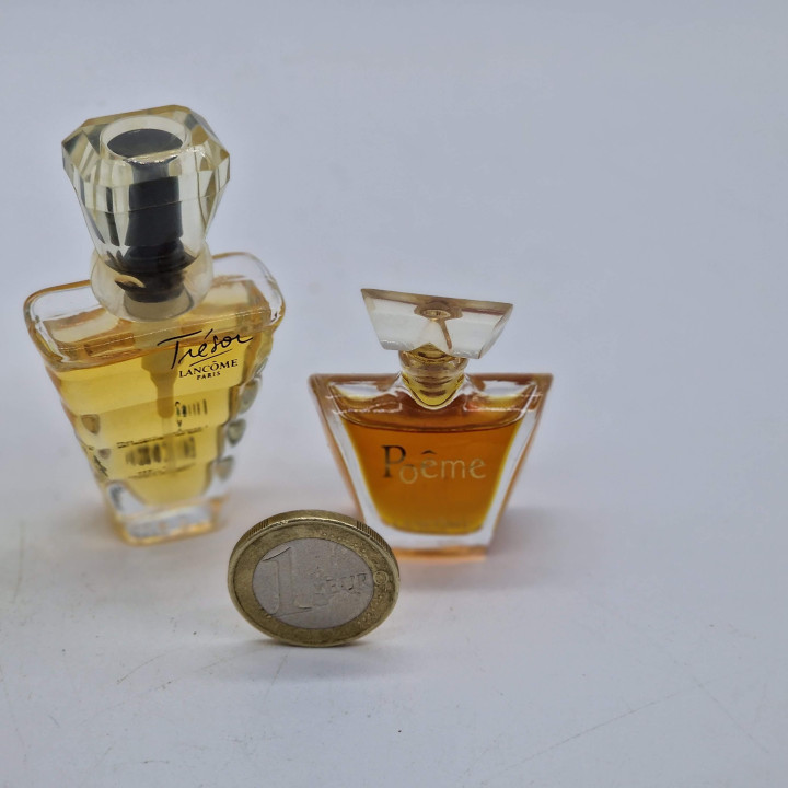 ランコム ミニチュア香水 3本セット - ポエム、トレゾア、オーデランコム、ヴィンテージ 1990年代 フランス製 香水ボトル
