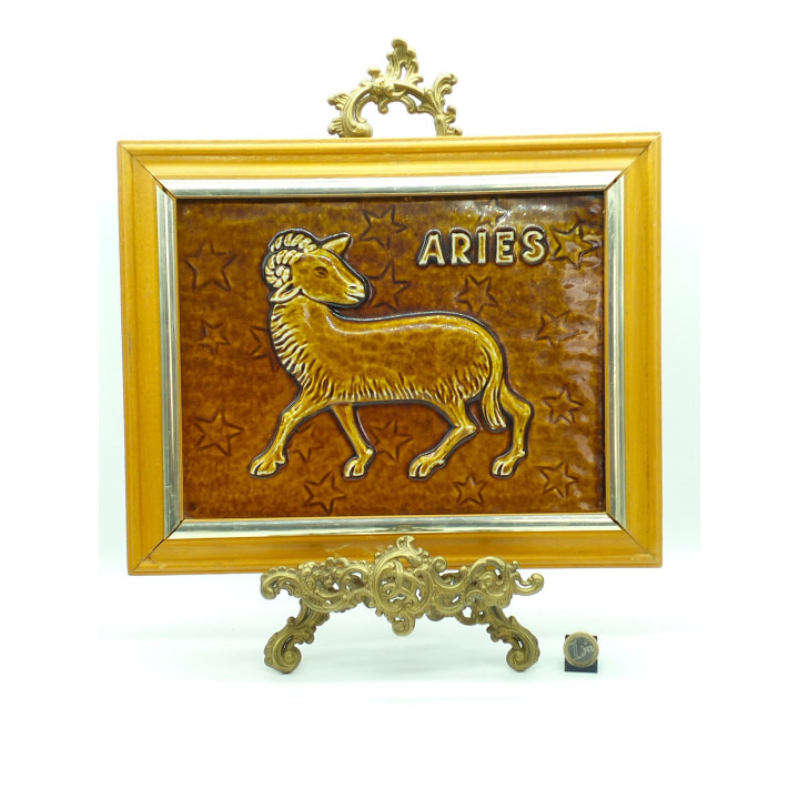 Vintage Sadex Ibérica Zodiac Ceramic Tile - Spain 1960s