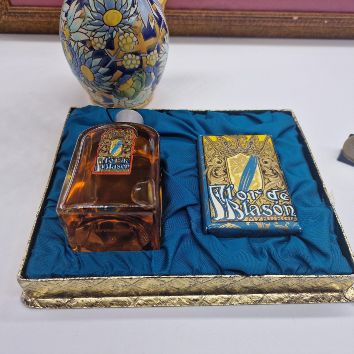 Vintage Myrurgia Flor de Blason Parfum Set - Eau de Cologne 100ml en Zeep 85g, Spaans Verzorgingsset Jaren 50 Cadeau voor Verza…