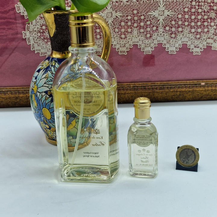 Parfum Eau de Cologne Roger & Gallet Extra Vieille, Lot de 2 avec Vaporisateur 100ml et Miniature Splash 15ml, Vintage des Anné…