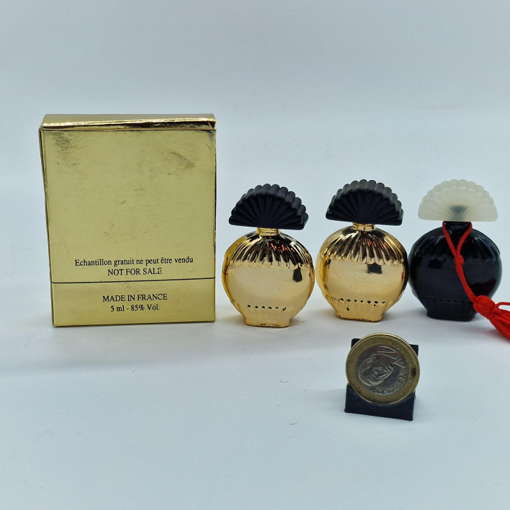 Lot de 3 Miniatures de Parfum Vintage Guy Bouchara Paris - Théosiris 5ml - Art Déco Français Années 1980, Flacons de Collection…