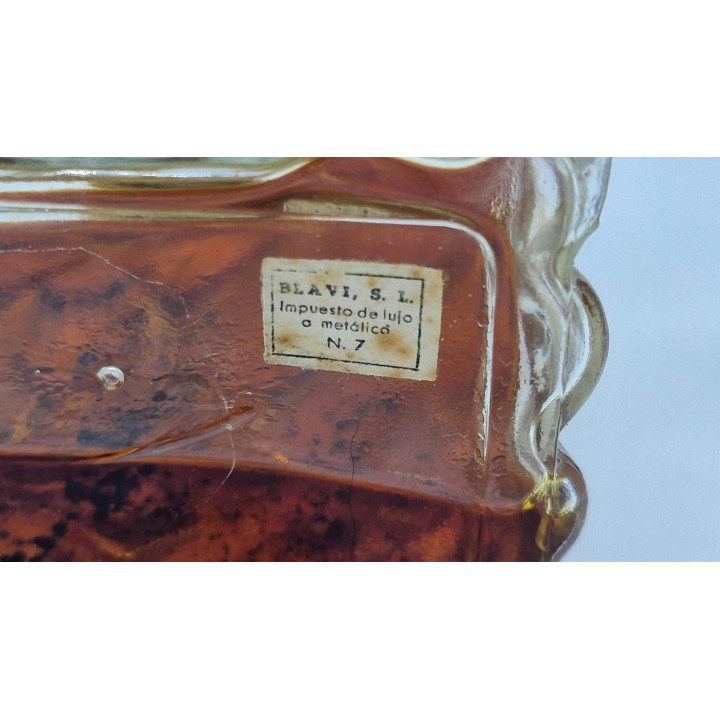 Vintage Eau de Cologne Fles, Antieke Parfumfles, Blavi S.L. Colonia 1800, Glas met 30% Geur, Jaren 50 Mid-Century Verzamelobject
