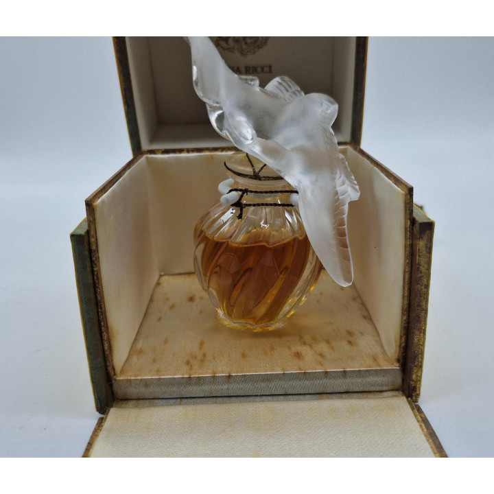 Vintage Ekstrakt Perfum Nina Ricci L'Air du Temps - Flakon Gołębie Lalique 15ml z Oryginalnym Pudełkiem, Kolekcja z Lat 70