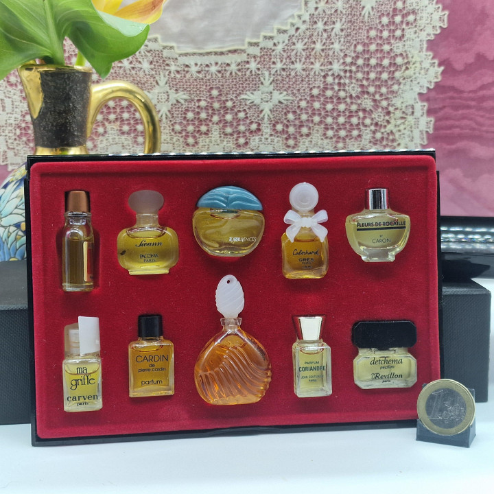 Vintage Miniatuur Parfum Set Les Meilleurs Parfums de Paris