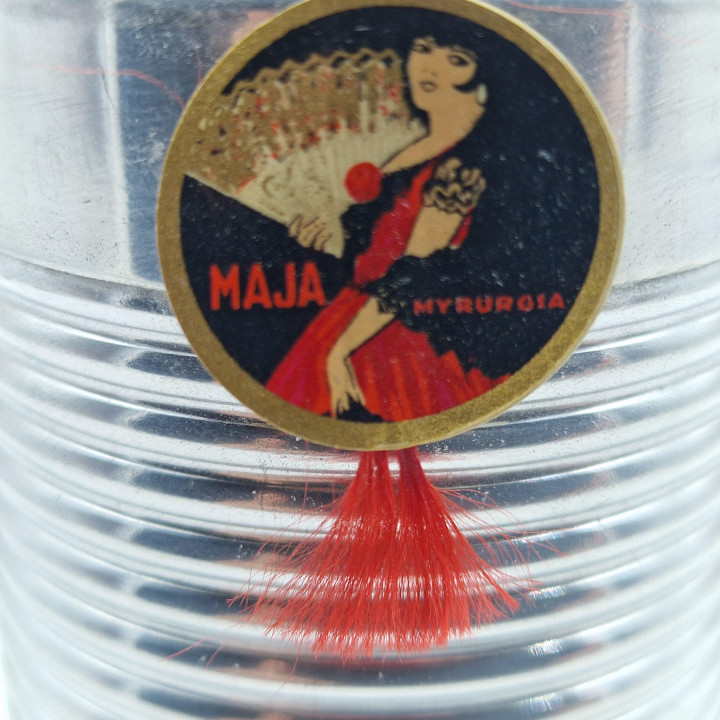 Puder Talkowy Vintage Maja Myrurgia, Zasypka w Puszce - Zapieczętowane Aluminium Hiszpania Lata 50 Kosmetyki Kolekcjonerskie Re…