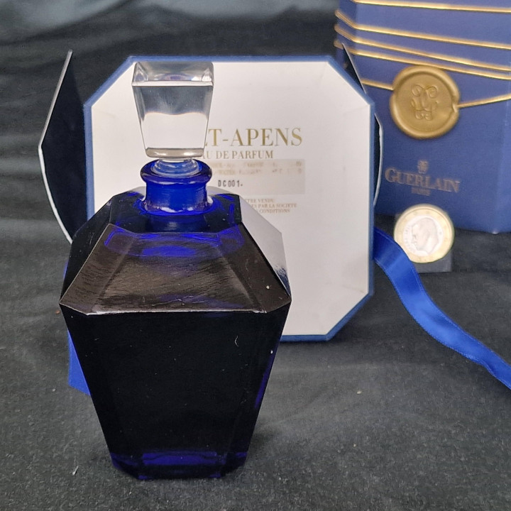 Perfume Guerlain Guet-Apens Eau de Parfum 120ml - Edición Limitada 1999, Frasco Lanterne Vidrio Azul Cobalto, Fragancia Vintage…