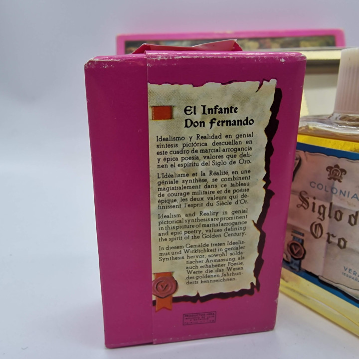 Coffret de Cologne et Savon Vintage, Productos Vera Siglo de Oro, Flacon 100ml Scellé et 2 Savons, Boîte de Luxe des Années 1970