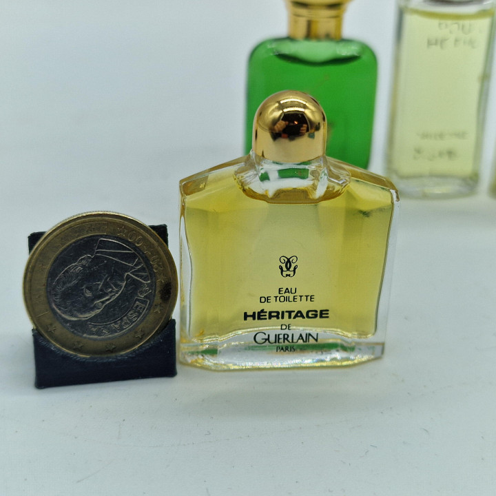 Lote 5 Miniaturas Perfume Homem Vintage, Chanel Egoiste, Guerlain Heritage, YSL, Polo, Boucheron, Fragrancias de Colecao Anos 8…