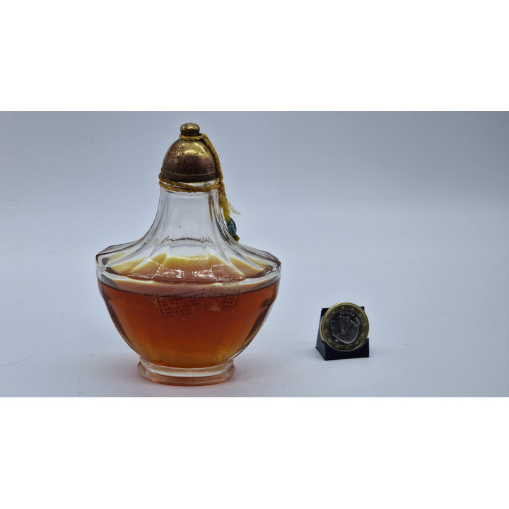 Vintage Perfume Bottle, Virreina Maesa Madrid Scent, 100ml Glass Flask with Gold Cap and Tassel, 1950s Spanish Vanity Collectib…