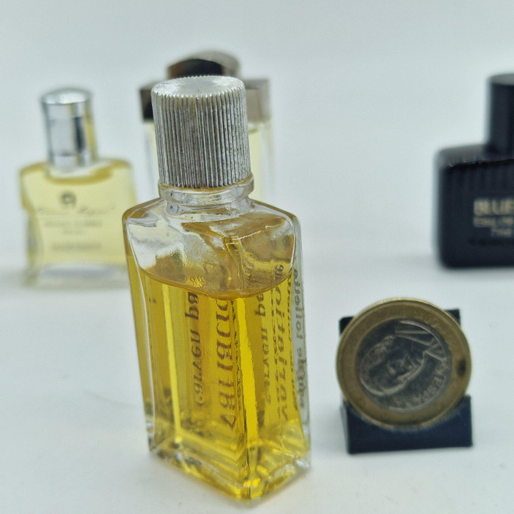 Set of 6 Vintage Men Mini Perfume Bottles - Salvatore Ferragamo, Etienne Aigner, Carven, Morris Blueback, L'Inizio - 1990s Colo…