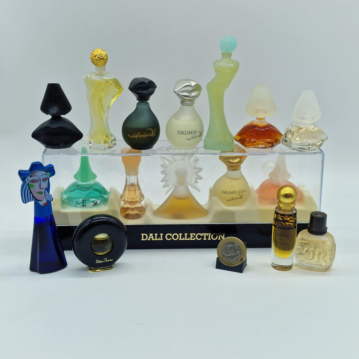 Collection 17 Miniatures de Parfum Vintage, Salvador Dali et Paloma Picasso, Coffret Laguna Minotaure Tentations, Années 80 90…