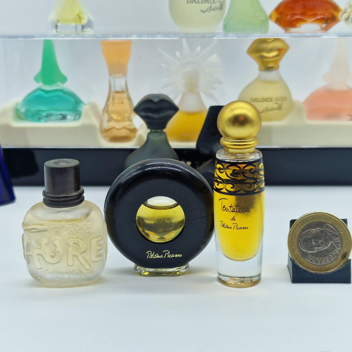 17点ヴィンテージミニチュア香水コレクションセット、サルバドールダリとパロマピカソ、ラグーナ ミノタウロス テンテーションズ、化粧箱入り 80年代 90年代 レア香水 コレクターズ