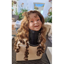 Peruka Global Dolls Atlanta lata 90., Jasny Brąz, 33-35 cm