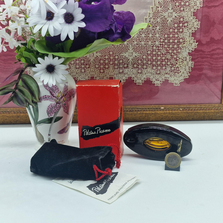 Paloma Picasso Eau de Parfum, Mon Parfum Vintage Taschenspray 20ml, 70% Voll mit Box und Samttasche, Cosmair Formulierung 1990er
