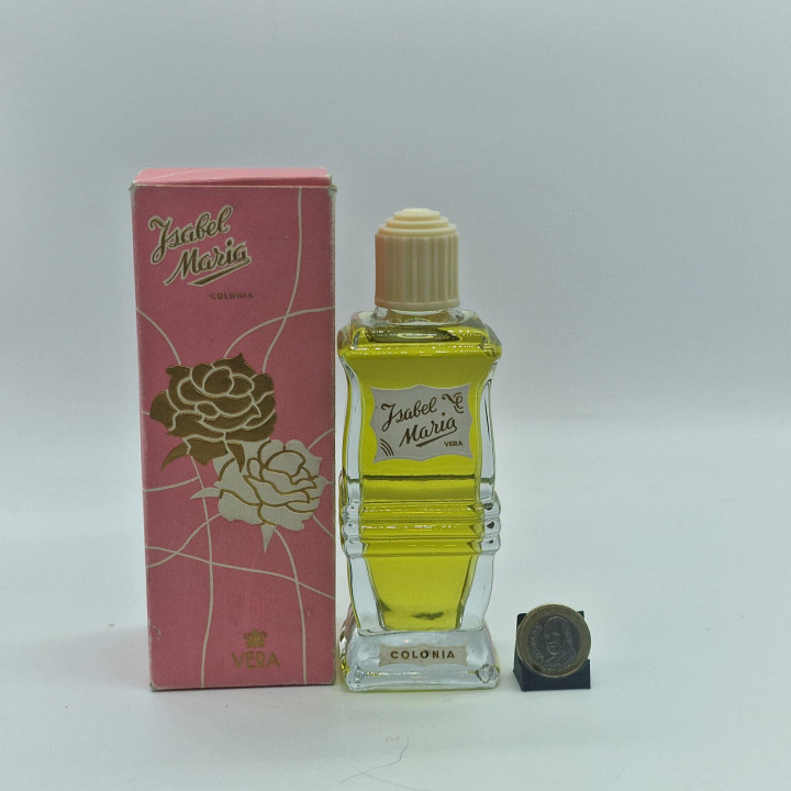 Винтажный одеколон Isabel Maria от Productos Vera - Мексика 1960-е - Стеклянный флакон 125 мл с оригинальной коробкой для колле…