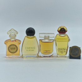 Set of 4 Vintage Perfume Miniatures Guerlain & Crésus