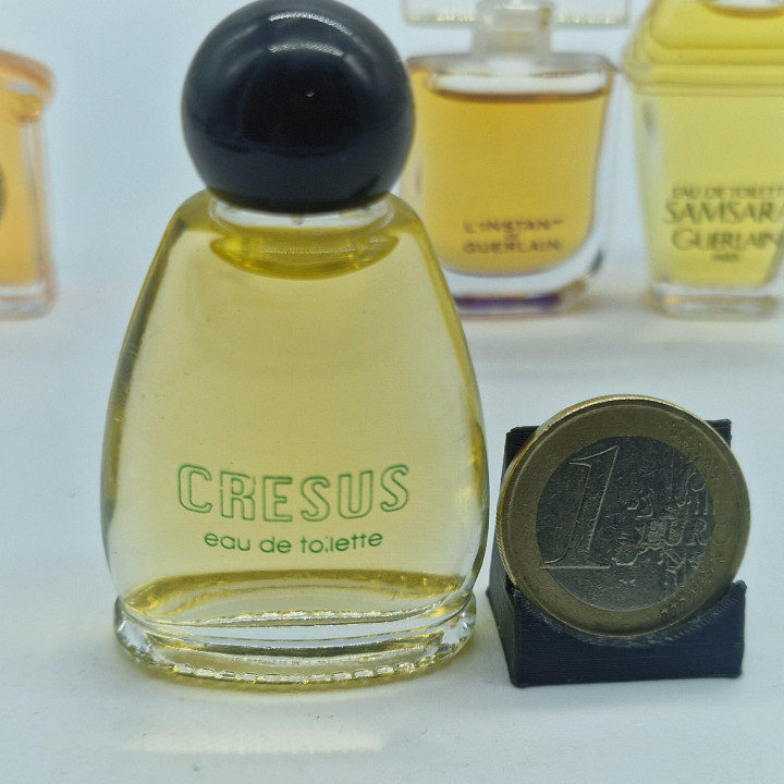 Lote Miniaturas Perfume Vintage, Set de 4 Guerlain e Crésus - Samsara, L'Heure Bleue, L'Instant, 4 x 5ml Frascos Colecionáveis