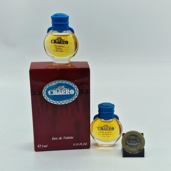 Set van 2 Parfumminiaturen, El Charro Woman van Euroitalia Eau de Toilette, 5ml Elk, Vintage Jaren 80 Collectible Geuren Italië