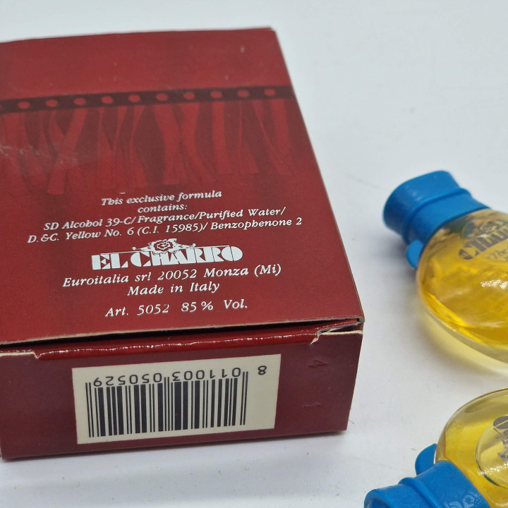 Lote de 2 Miniaturas de Perfume, El Charro Woman de Euroitalia Eau de Toilette, 5ml Cada, Fragrâncias Vintage Anos 80 Colecioná…