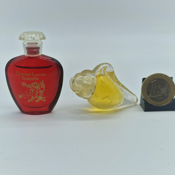 Set Miniature Profumo Vintage, Christian Lacroix Tumulte e Coquille Conchiglia, 2 x 5ml Flaconi da Collezione 1999-2005