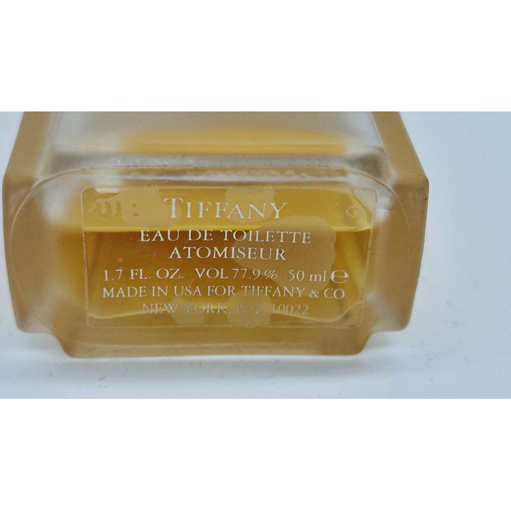 Perfumy vintage Eau de Toilette Tiffany & Co. 1987, butelka spray 50ml pełna w 60%, rzadki zapach kolekcjonerski z lat 80