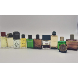 Винтажные мужские миниатюры духов - Hugo Boss, YSL, Atkinsons & Ferragamo Коллекционные флаконы парфюма, 1970-1990-е годы