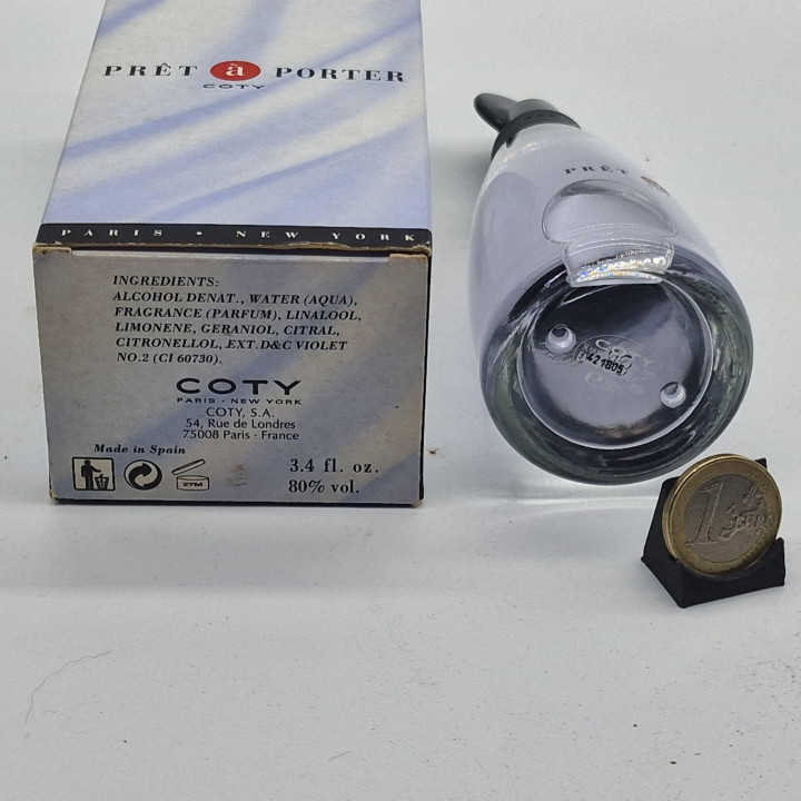 Perfume Vintage Coty Pret a Porter, Eau de Toilette 100ml com Caixa, Fragrância Floral Cítrica dos Anos 90 Fabricado em Espanha…