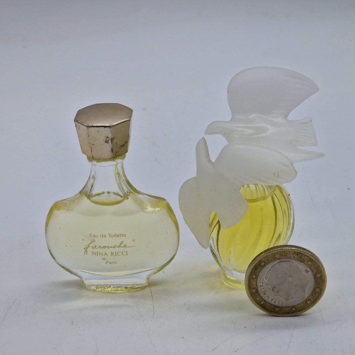 Vintage Parfum Miniaturen Nina Ricci L'Air du Temps und Farouche, 2er Set Sammler Flakons je 5ml Französischer Duft Original um…