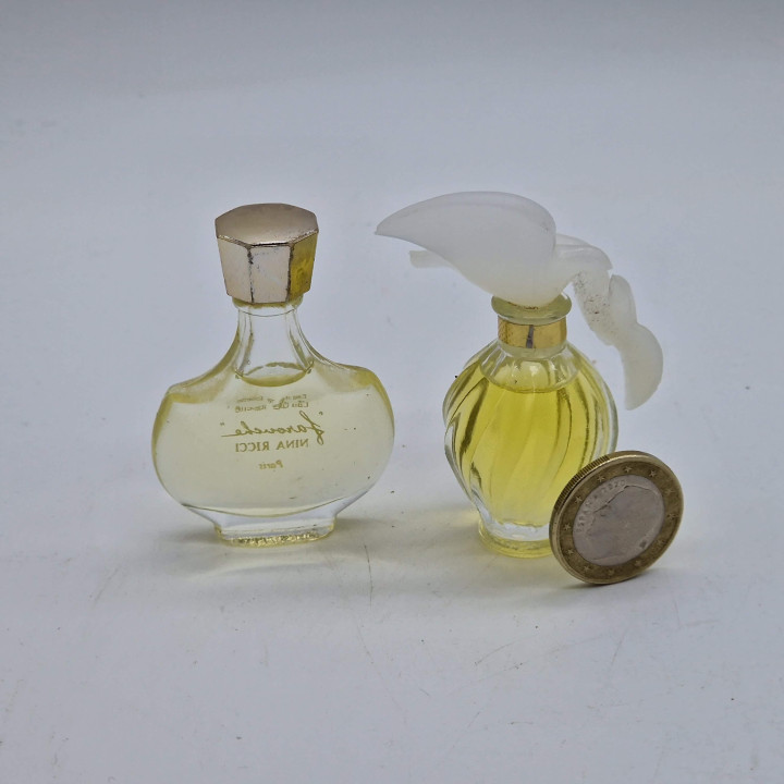 Vintage Parfum Miniaturen Nina Ricci L'Air du Temps und Farouche, 2er Set Sammler Flakons je 5ml Französischer Duft Original um…