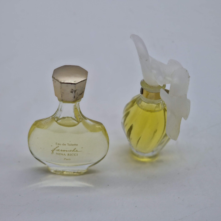 Vintage Parfum Miniaturen Nina Ricci L'Air du Temps und Farouche, 2er Set Sammler Flakons je 5ml Französischer Duft Original um…