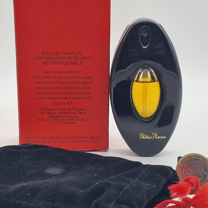 Vintage Purse Spray Eau de Parfum, Paloma Picasso Refillable Atomizer Chypre Floral Perfume, 20ml with Box and Pouch, 1980s Col…