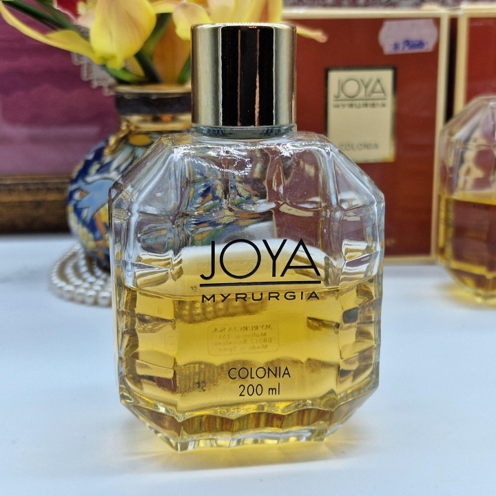 Vintage Woda Kolońska Joya Myrurgia Perfumy, Flakon z Pudełkiem, 100ml z 200ml, Lata 90 Hiszpański Kolekcjonerski Unikat Rzadki