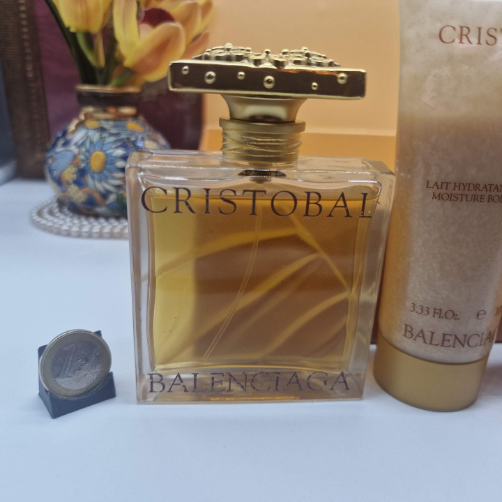 Set de Perfume Vintage Cristobal Balenciaga 2005, Eau de Parfum 100ml Locion Gel Estuche 3pcs, Fragancia Descatalogada de Colec…