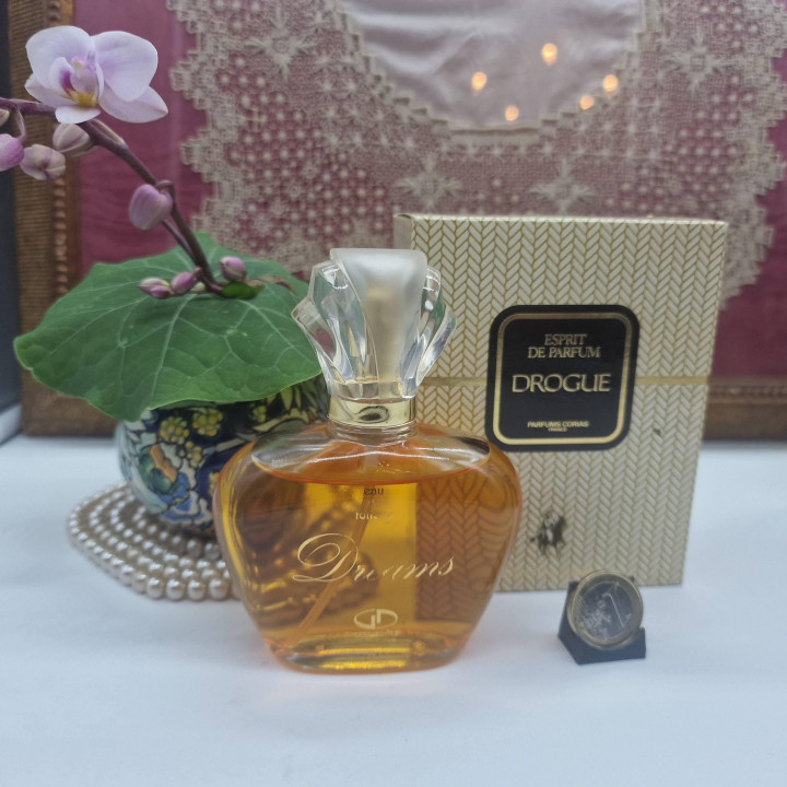 Profumo Vintage da Collezione, Dreams GD Gold Edition Parfums Corias Scatola Drogue 100ml, Grasse Francia Anni 90 Esprit de Par…