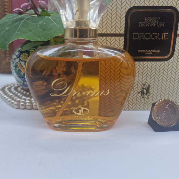 Винтажные духи раритет, Dreams GD Gold Edition Parfums Corias коробка Drogue 100 мл, Грасс Франция 1990-е Esprit de Parfum
