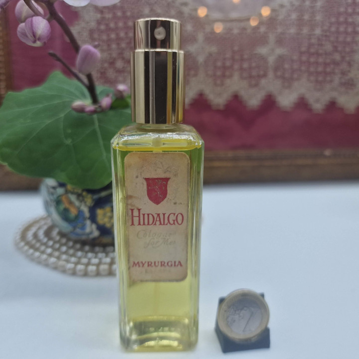 Hidalgo Myrurgia Eau de Cologne Herren Parfum, 50ml Spray, Vintage 1970er Seltenes Spanisches Herrenparfüm, Glassprüher