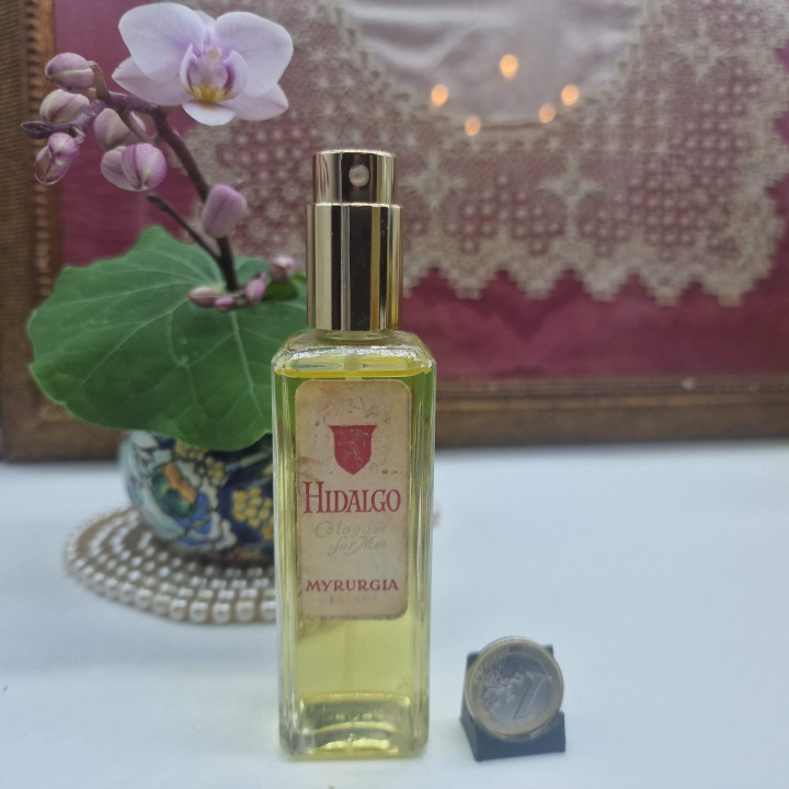 Hidalgo Myrurgia Eau de Cologne Herren Parfum, 50ml Spray, Vintage 1970er Seltenes Spanisches Herrenparfüm, Glassprüher