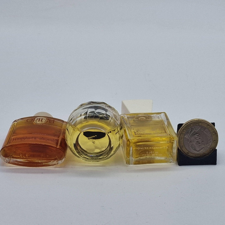 Conjunto de 3 Perfumes Miniatura Vintage Yves Saint Laurent - Opium, Paris e Yvresse EDT, Frascos de 7,5ml de Coleção, Anos 1990
