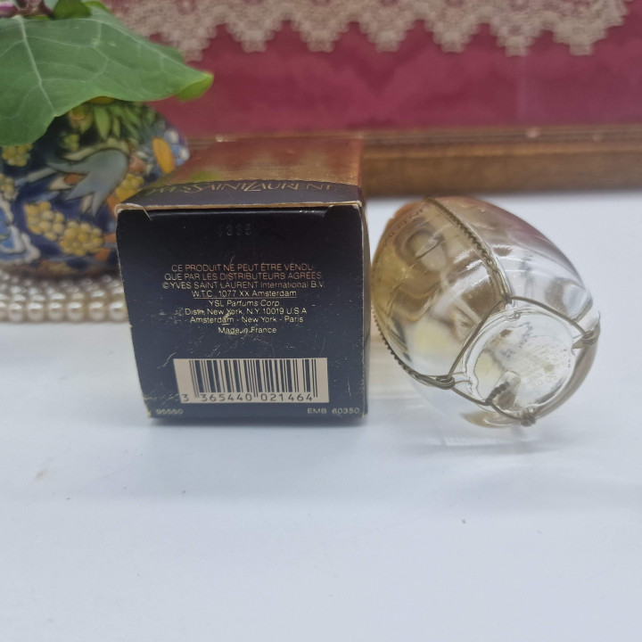ヴィンテージ 空の香水瓶 YSL イヴサンローラン シャンパーニュ 1993年 裁判モデル オリジナルゴールド箱付き 50ml 希少 コレクターズアイテム