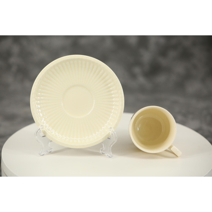 Jogo de Xícaras e Pires de Café - Wedgwood Edme Wildbriar - 3 Pares de Café 100 ml - Faiança Inglesa Vintage Anos 1960