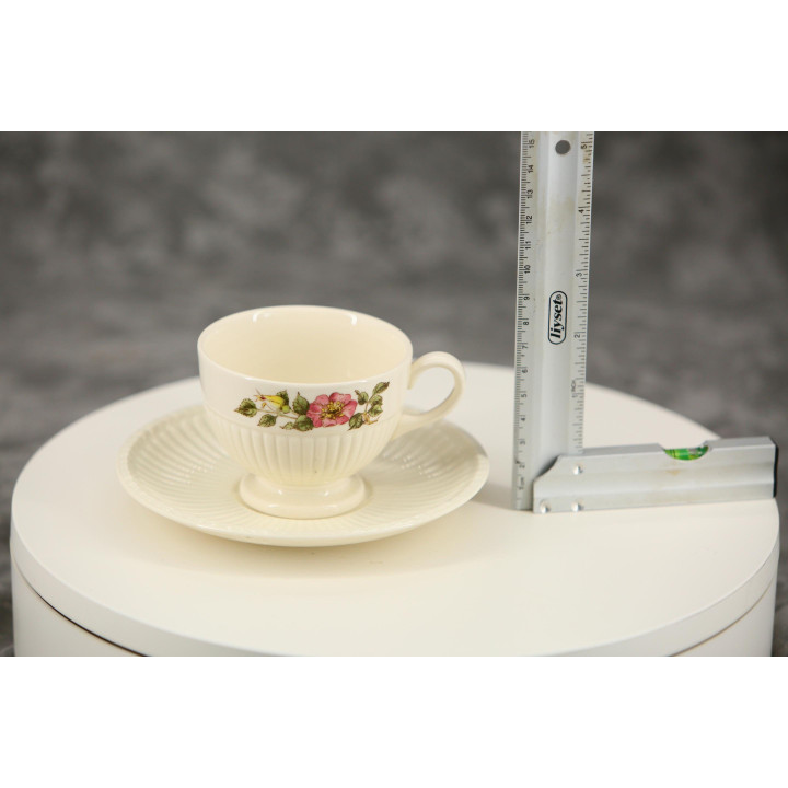 Набор из 4 чайных пар Wedgwood Briar Rose - Английский фаянс Этрурия Барластон Винтаж 1960-е годы