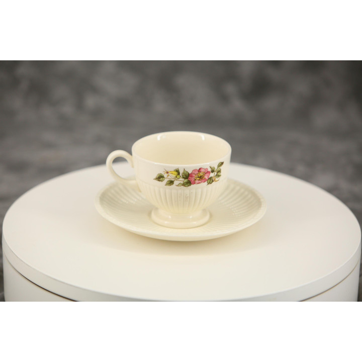 Набор из 4 чайных пар Wedgwood Briar Rose - Английский фаянс Этрурия Барластон Винтаж 1960-е годы