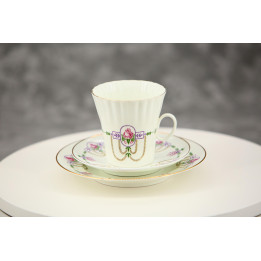 LFZ Lomonossow UdSSR Porzellan Kaffeetrio 1984