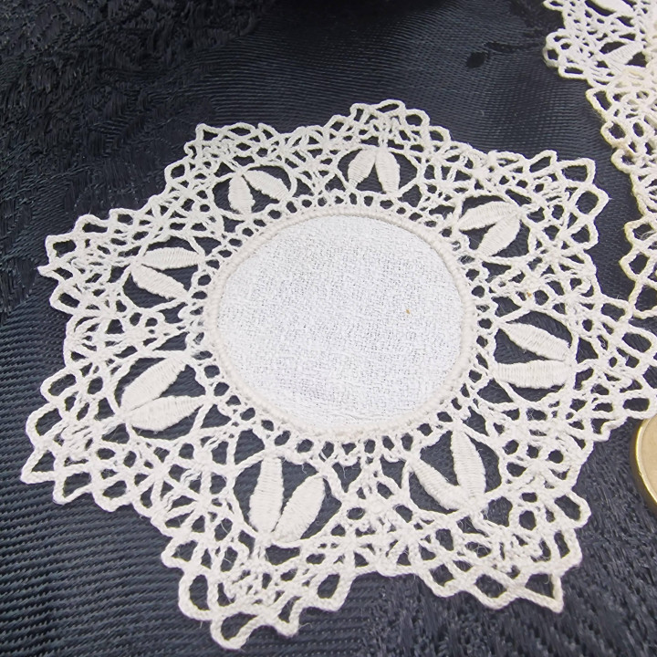 Lot of 15 Vintage Hand-Embroidered Lace Pieces (c. 1950)